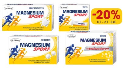 Bild einer Packumg Magnesium Brausetabletten minus zwanzig Prozent